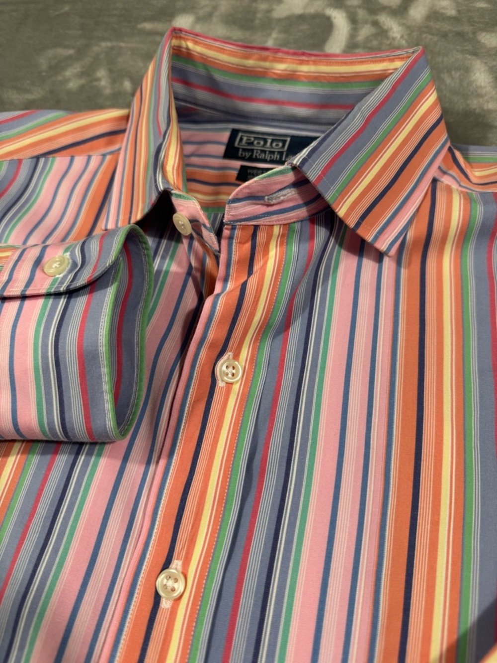Vintage 90's Polo Ralph Lauren Classic Fit Multi-Colored Long Sleeve Men Med